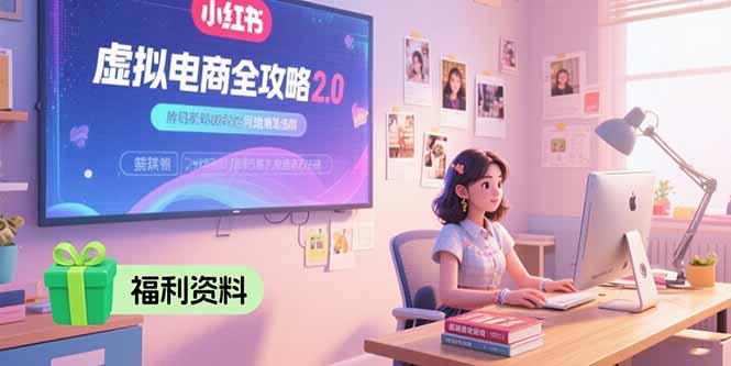 虚拟电商全攻略2.0,开店选品实操流程,账号定位、货源发布、笔记发布技巧-优优云网创