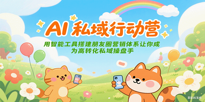 图片[1]-AI私域行动营：用智能工具搭建朋友圈营销体系让你成为高转化私域操盘手-优优云网创